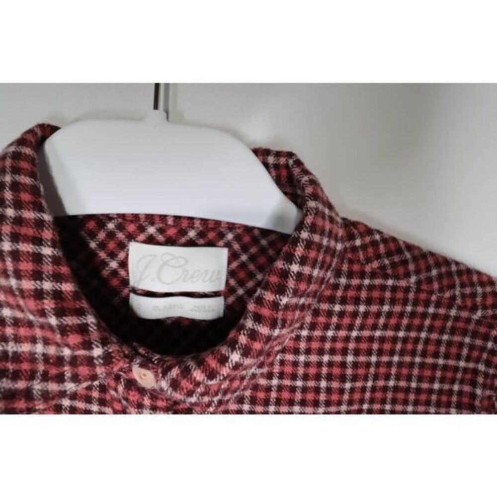 NWOT J. Crew Classic-fit shirt in prairie check flannel Size 0‎ - Picture 10 of 12